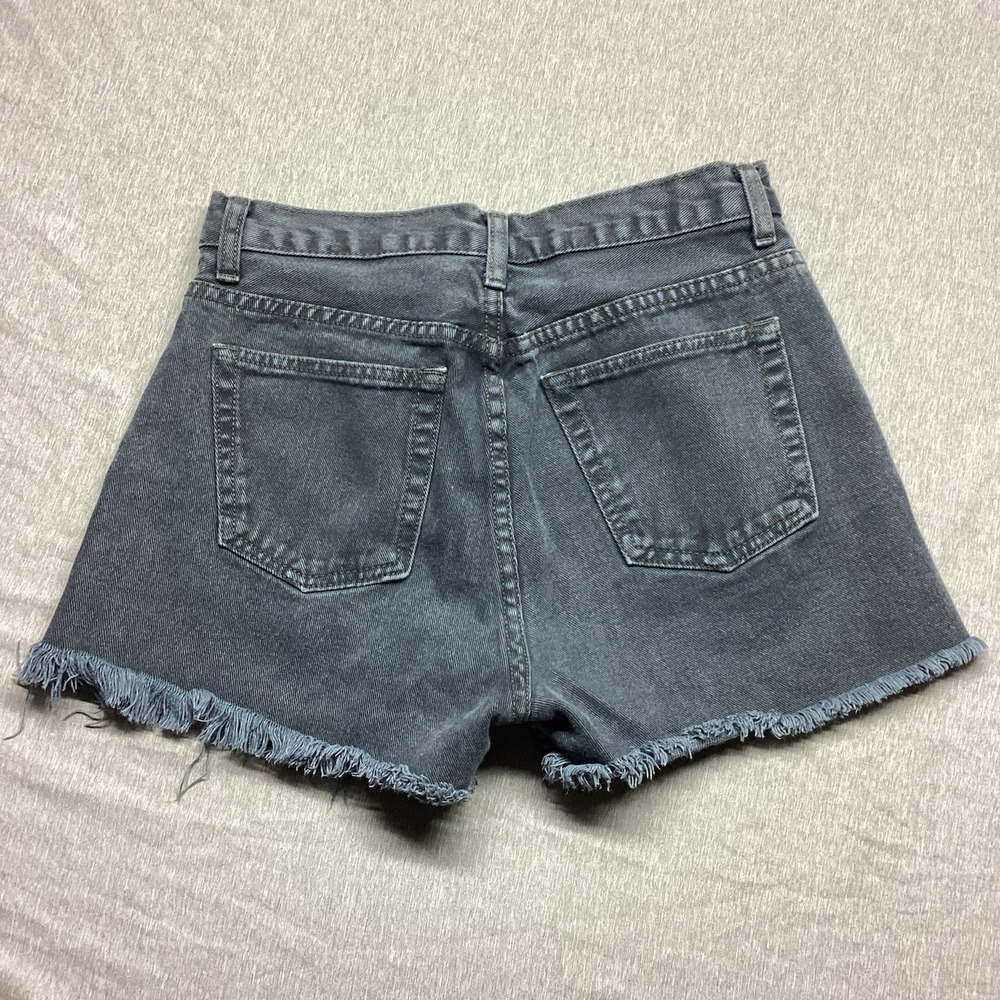 John Galt High Rise Black Cut Off Frayed Shorts Size 27 - Picture 5 of 6